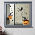Naklejki Halloween, ozdoby na okno, Pająki, Dynia