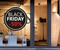 Naklejka BLACK FRIDAY na witrynę, szybę, wyprzedaż -50%