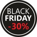 Naklejka BLACK FRIDAY na witrynę, szybę, wyprzedaż -30%
