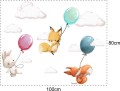 Króliczki Balony Zwierzęta z balonami Naklejki na ścianę