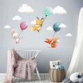 Króliczki Balony Zwierzęta z balonami Naklejki na ścianę