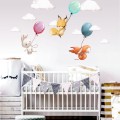 Króliczki Balony Zwierzęta z balonami Naklejki na ścianę