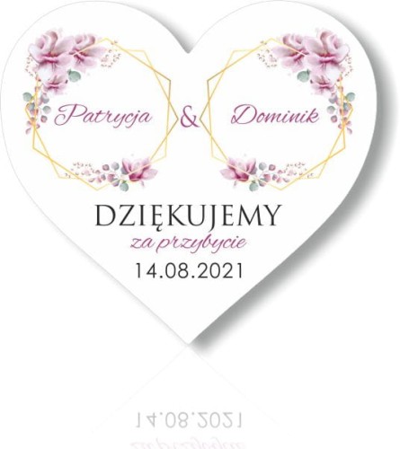 Magnes serce, Podziękowania dla gości, Różowe Magnolie, kwiaty