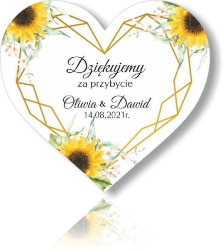 Magnes serce, Podziękowania dla gości, Słoneczniki, kwiaty słonecznika