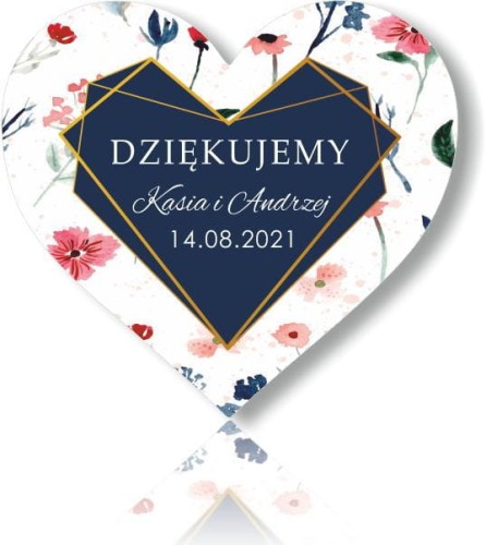 Młoda Para, Magnesy na lodówkę, Podziękowania dla gości, polne kwiaty, akwarelowe kwiaty.