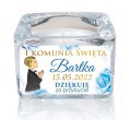 5 szt. Szklany świecznik z naklejką, Chłopiec, Świeczka, Komunia, Podziękowanie dla gości