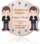 Magnesy podziękowania na komunię dla chłopców bliźniaków  KOM_373