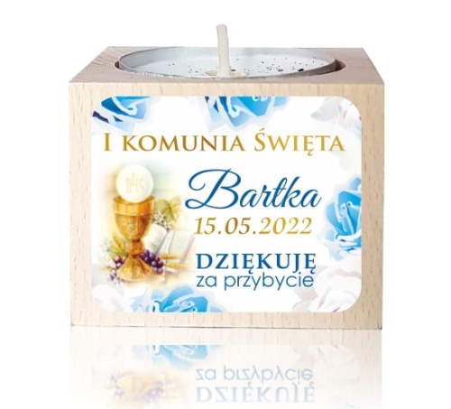 Świeczka, Komunia, Podziękowanie dla gości