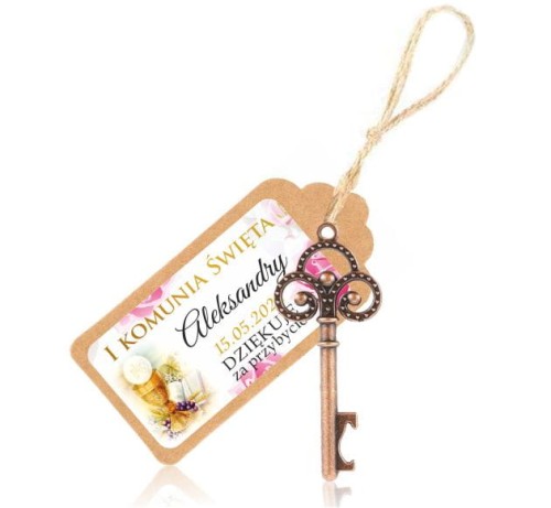 Klucz otwieracz, Brelok, Podziękowanie dla gości