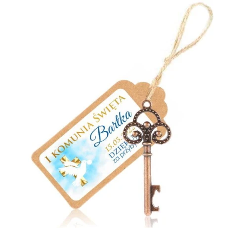 Klucz otwieracz, Brelok, Podziękowanie dla gości, Gołąbek