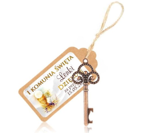 Klucz otwieracz, Brelok, Podziękowanie dla gości