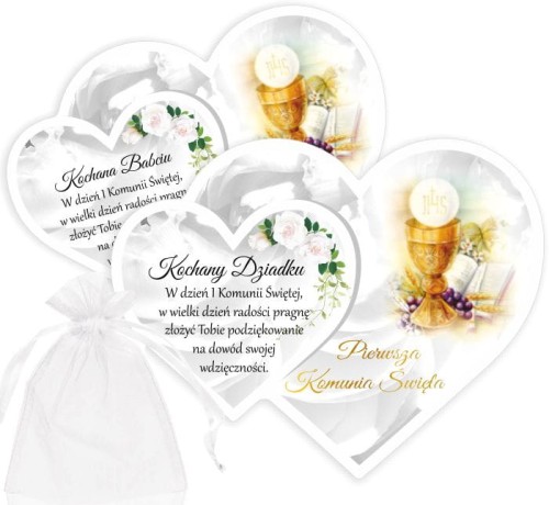 Podziękowanie dla Dziadków, dla Babci, dla Dziadka - duże 2 magnesy z woreczkami