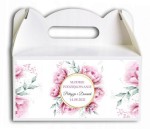 Pudełko na ciasto, Podziękowania dla gości,różowe kwiaty, akwarelowe róże CIAS518