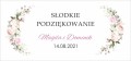 Pudełko na ciasto, Podziękowania dla gości, bukiet kwiatów, pastelowe róże CIAS525