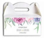 Pudełko na ciasto, Podziękowania dla gości, kwiaty, róże CIAS527