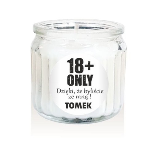 Świeca zapachowa, świeczka, OSIEMNASTKA, 18 urodziny, Podziękowanie dla gości