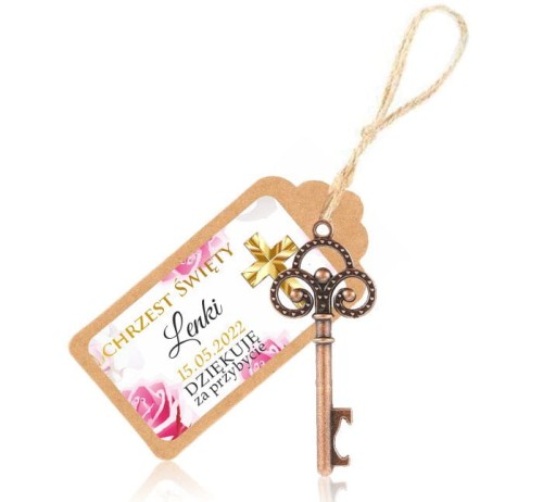 Klucz otwieracz, Brelok, Chrzest, Podziękowanie dla gości