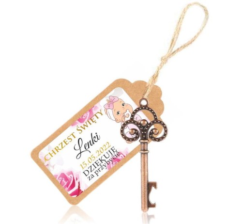 Klucz otwieracz, Brelok, Chrzest, Podziękowanie dla gośc