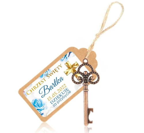 Klucz otwieracz, Brelok, Chrzest, Podziękowanie dla gości