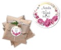Naklejki personalizowne 50 szt. 4x4cm, Róże