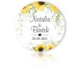 Naklejki personalizowne 50 szt. 4x4cm, Słoneczniki