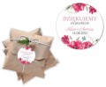 Naklejki personalizowne 50 szt. 4x4cm, Czerwone maki