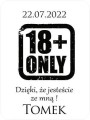 Osiemnastka 18 urodziny podziękowanie Butelka 100ml z naklejką