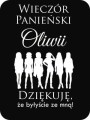Wieczór panieński podziękowanie Butelka 100ml z naklejką