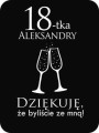 Osiemnastka 18 urodziny podziękowanie Butelka 100ml z naklejką