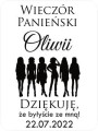 Wieczór panieński podziękowanie Butelka 100ml z naklejką