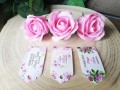 Róże mydlane, kwiaty mydlane, podziękowanie dla gości weselnych, zawieszki z podziękowaniem