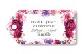 bilecik, winietka, zawieszka, wianek róże , podziękowanie  dla gości weselnych