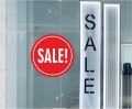 Naklejka SALE na witrynę, szybę, Wyprzedaż