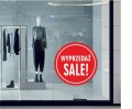 Naklejka SALE na witrynę, szybę, Wyprzedaż