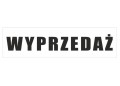 Biała naklejka "WYPRZEDAŻ" na witrynę, szybę