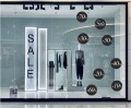 Naklejki rabatowe na witrynę, szybę, 8 szt., Rabaty, -50%