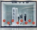 Naklejki rabatowe na witrynę, szybę, 8 szt., -20%, -30%, -50%