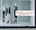 Biała naklejka "Wkrótce OTWARCIE" na witrynę, szybę