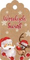 Pudełko na świąteczne upominki, Zawieszka z Mikołajem i Reniferem