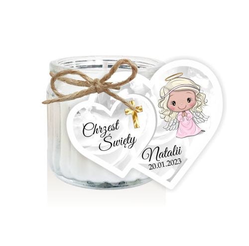 świeca zapachowa, Podziękowanie dla gości na Chrzest, Świeczka