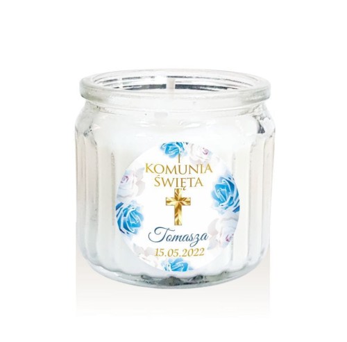 Świeczka zapachowa ze złotym krzyżem