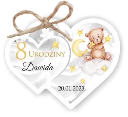 Papierowa zawieszka do prezentów dla gości