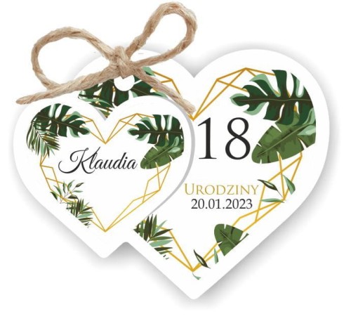 Papierowa zawieszka do podziękowań dla gości