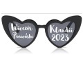 okulary retro w kształcie serca na wieczór panieński