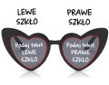 CZARNE okulary w kształcie serca na Wieczór Panieński