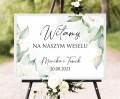 Tablica powitalna na salę weselną 50x70cm białe róże, tablica weselna kierująca gości na miejsce