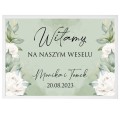 Tablica witająca gości powitalna "witamy na naszym weselu"