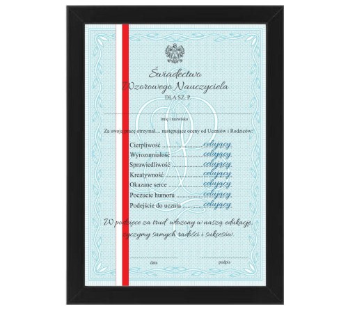 Świadectwo dla Nauczyciela