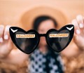 Czarne okulary na HALLOWEEN Akcesoria do zdjęć