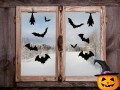 Dekoracje na Halloween Naklejki Nietoperze Czarne
